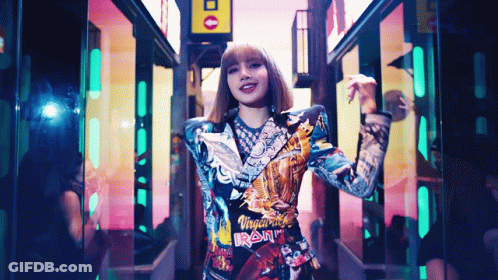 Woman In Colorful Jacket With Iron Maiden GIF