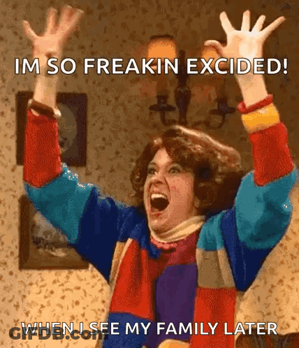 Woman In Colorful Sweater Screaming GIF