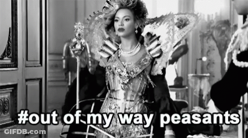 Woman In Costume Out Of My Way Peasants GIF