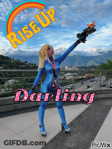 Woman In Costume Saying Rise Up Darling GIF