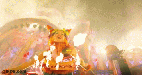 Woman In Costume With Asha Sign GIF