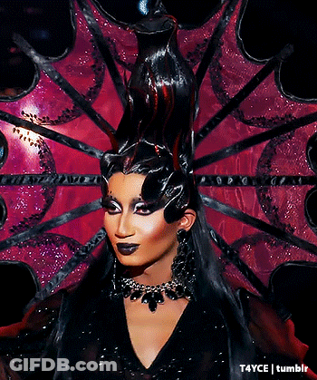 Woman In Costume With T4yce Tumblr Watermark GIF