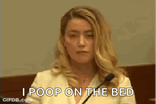 Woman In Courtroom Saying I Poop On The Bed GIF