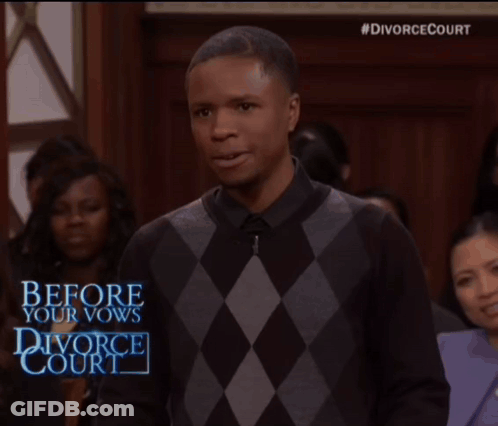 Woman In Courtroom With Man Before Vows Divorce Court GIF