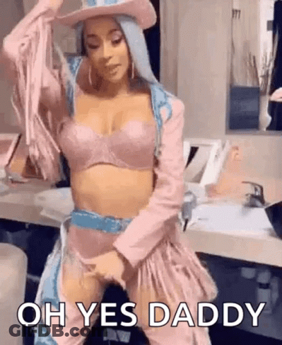 Woman In Cowboy Costume Dancing Says Oh Yes Daddy GIF