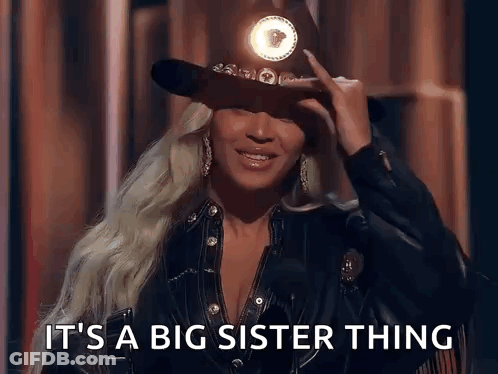 Woman In Cowboy Hat And Leather Jacket Holding Microphone Smiling GIF