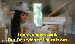 Woman In Cowboy Hat Says I Don't Understand But I'm Trying To Figure It Out GIF