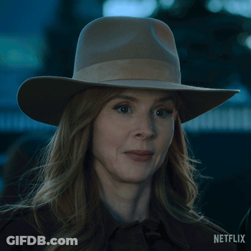 Woman In Cowboy Hat Says Okay Then In Netflix Ad GIF
