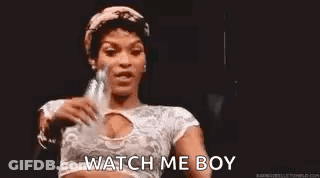 Woman In Crop Top Holding Water Saying Watch Me Boy GIF