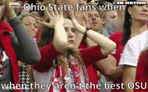 Woman In Crowd Ohio State Fans When They Aren't The Best OSU GIF