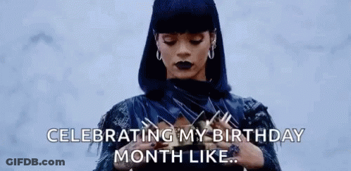 Woman In Crown Celebrating Birthday Month GIF