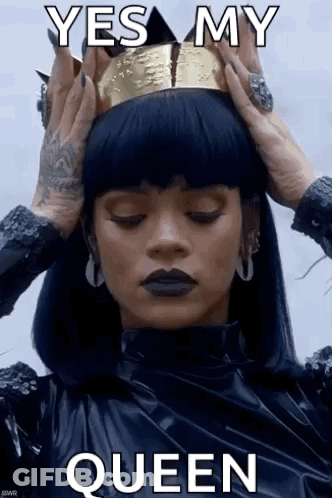 Woman In Crown Saying Yes My Queen GIF