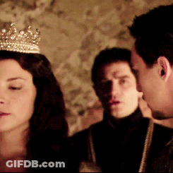 Woman In Crown Standing Next To Man GIF