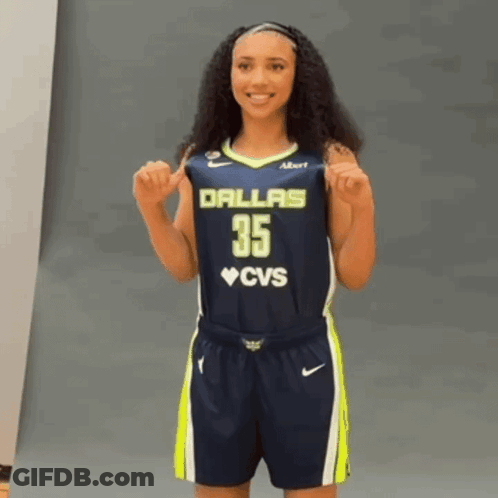 Woman In Dallas 35 CVS Jersey Holding Hands GIF
