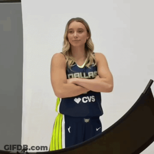 Woman In Dallas Jersey With CVS GIF