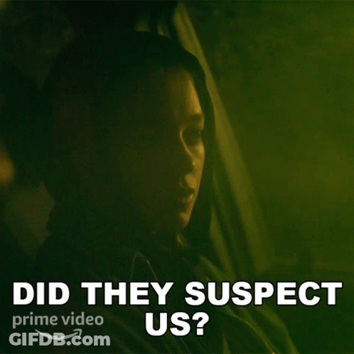 Woman In Dark Room Did They Suspect Us GIF