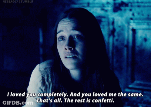 Woman In Dark Room I Loved You Completely Rest Confetti GIF