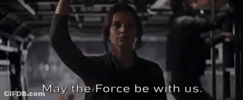 Woman In Dark Room May The Force Be With Us GIF
