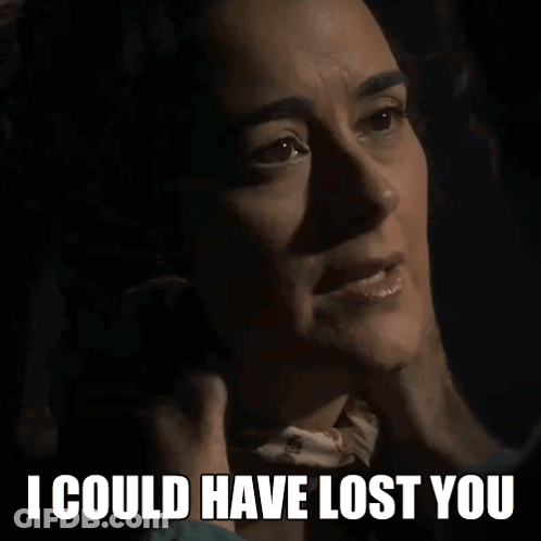 Woman In Dark Room Saying I Could Have Lost You GIF