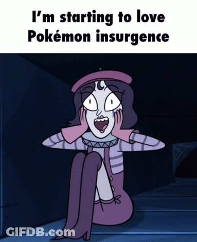 Woman In Dark Room Saying I'm Starting To Love Pokemon Insurgence GIF