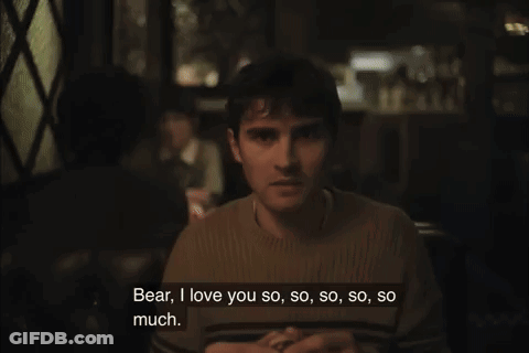 Woman In Dark Room Says Bear I Love You So Much GIF
