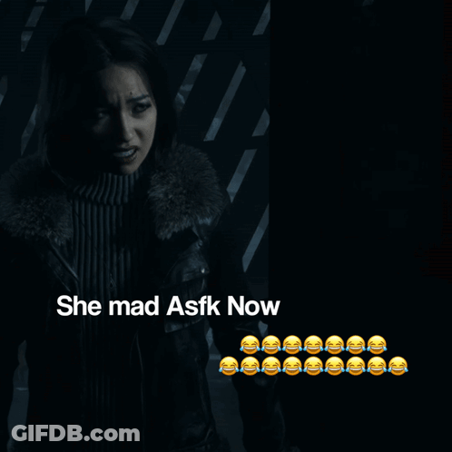 Woman In Dark Room She Mad Asfk Now GIF
