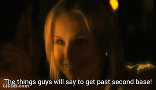 Woman In Dark Room The Things Guys Will Say To Get Past Second Base GIF