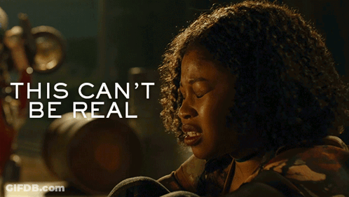 Woman In Dark Room This Cant Be Real GIF