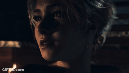 Woman In Dark Room With Candle GIF