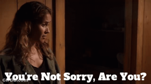 Woman In Dark Room You're Not Sorry Are You GIF