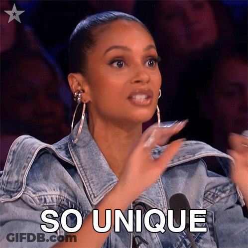 Woman In Denim Jacket Says So Unique GIF