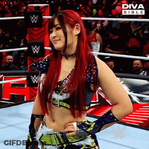 Woman In Diva Bible Wrestling Ring GIF