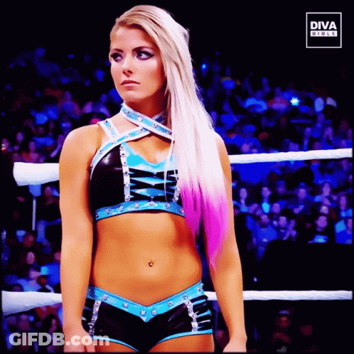 Woman In Diva Girls Outfit In Wrestling Ring GIF