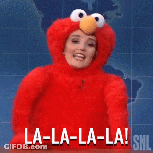 Woman In Elmo Costume Singing La La La La GIF