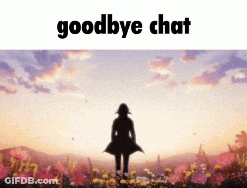 Woman In Field Of Flowers Saying Goodbye Chat GIF