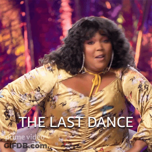 Woman In Floral Dress Dancing The Last Dance GIF