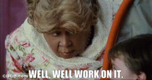 Woman In Floral Robe Says Well Well Work On It GIF