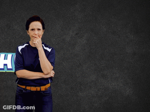 Woman In Front Of Ahhhh Sign GIF