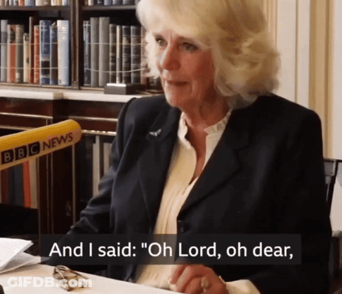 Woman In Front Of BBC News Microphone GIF