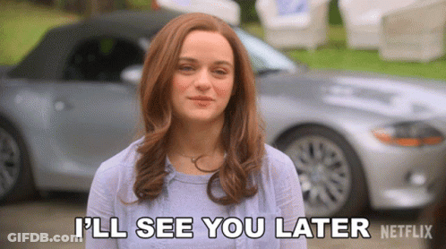 Woman In Front Of Car Saying See You Later GIF