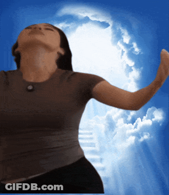 Woman In Front Of Cloudy Sky GIF