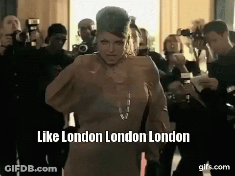 Woman In Front Of Crowd Saying London GIF