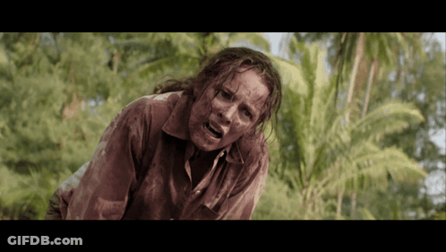Woman In Front Of Palm Tree GIF