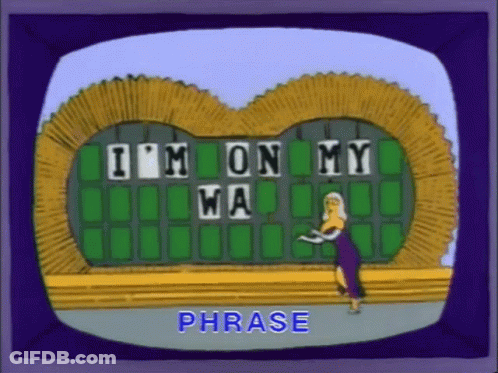Woman In Front Of Phrase Board GIF