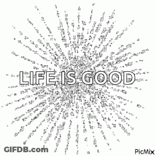 Woman In Front Of Red Curtain Saying Life Is Good GIF