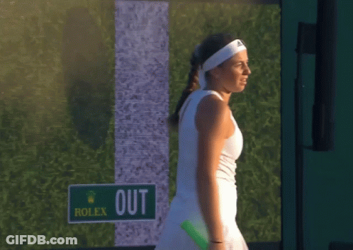 Woman In Front Of Sign Saying Out GIF