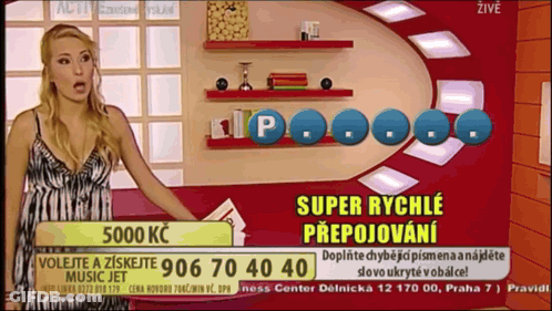 Woman In Front Of Super Rychle Prepojovani Sign GIF