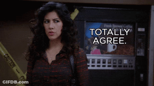 Woman In Front Of Vending Machine Saying Totally Agree GIF
