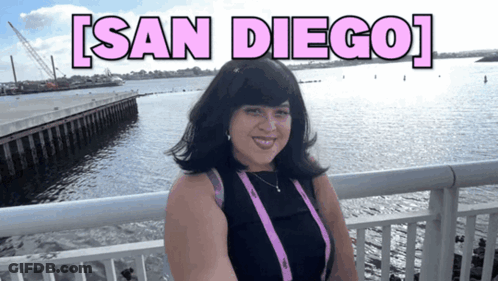 Woman In Front Of Water San Diego GIF
