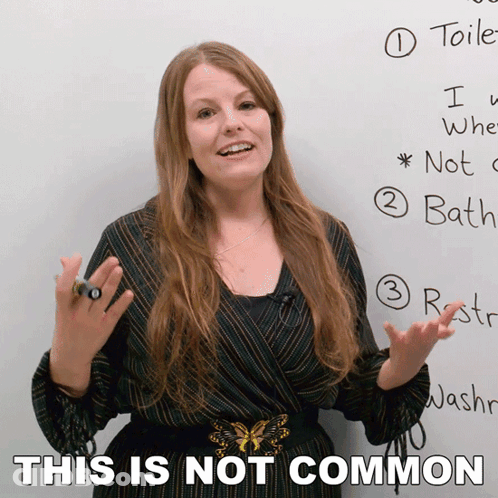 Woman In Front Of White Board This Is Not Common GIF